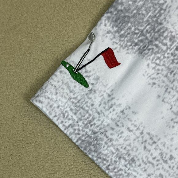 Valentino Dixon Polo Shirt Mens XXL White Graphic Print Golf Performance Stretch - Picture 6 of 9